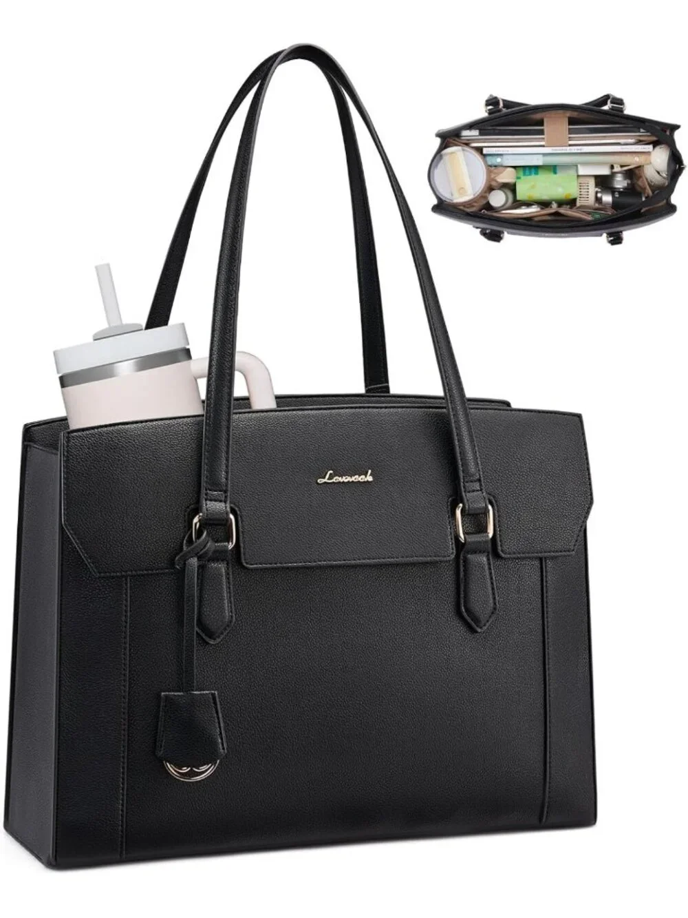 Stylish Waterproof Laptop Tote Bag for Women, 15.6